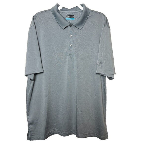 2/$30 PGA Tour Short Sleeve Polo Shirt Mens XL Gray Golf Athleisure Preppy - Picture 1 of 10